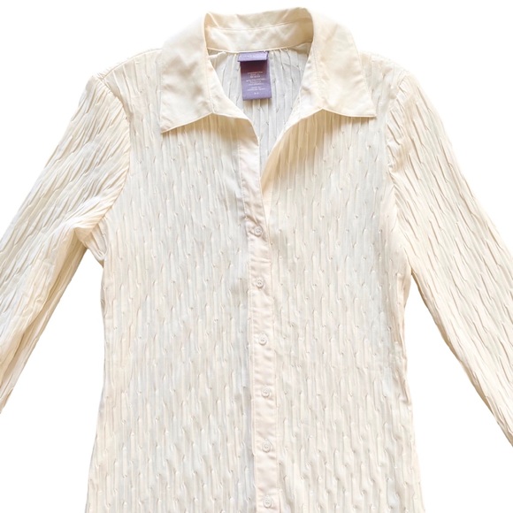 Cream Button Down Shirt - Picture 5 of 10